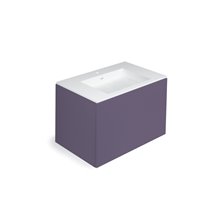 Mueble 2 cajones con lavabo 80cm acabado mate...