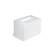 Mueble 2 cajones con lavabo 80cm acabado brillo Block COSMIC