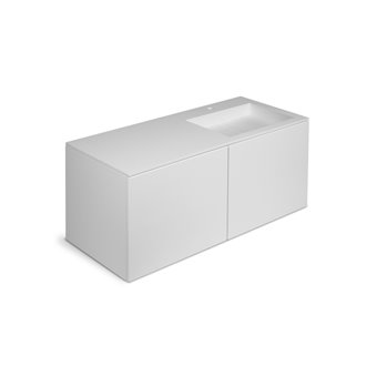 Mueble 4 cajones con lavabo derecha 120cm acabado mate Block COSMIC