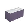 Mueble 4 cajones con lavabo derecha 120cm acabado brillo Block COSMIC