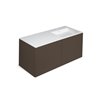 Mueble 4 cajones con lavabo derecha 120cm acabado brillo Block COSMIC