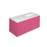 Mueble 4 cajones con lavabo derecha 120cm acabado brillo Block COSMIC