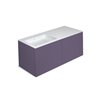Mueble 4 cajones con lavabo izquierda 120cm acabado mate Block COSMIC