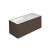 Mueble 4 cajones con lavabo izquierda 120cm acabado brillo Block COSMIC