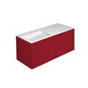 Mueble 4 cajones con lavabo izquierda 120cm acabado brillo Block COSMIC