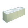 Mueble 4 cajones con lavabo de 2 senos 160cm acabado mate Block COSMIC