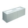 Mueble 4 cajones con lavabo de 2 senos 160cm acabado mate Block COSMIC