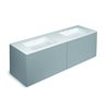 Mueble 4 cajones con lavabo de 2 senos 160cm acabado mate Block COSMIC