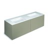 Mueble 4 cajones con lavabo de 2 senos 160cm acabado mate Block COSMIC