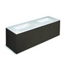 Mueble 4 cajones con lavabo de 2 senos 160cm acabado mate Block COSMIC