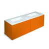 Mueble 4 cajones con lavabo de 2 senos 160cm acabado mate Block COSMIC