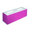 Mueble 4 cajones con lavabo de 2 senos 160cm acabado mate Block COSMIC