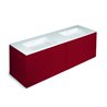 Mueble 4 cajones con lavabo de 2 senos 160cm acabado mate Block COSMIC