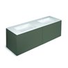 Mueble 4 cajones con lavabo de 2 senos 160cm acabado mate Block COSMIC