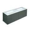 Mueble 4 cajones con lavabo de 2 senos 160cm acabado mate Block COSMIC