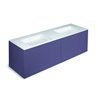 Mueble 4 cajones con lavabo de 2 senos 160cm acabado mate Block COSMIC