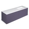 Mueble 4 cajones con lavabo derecha 160cm acabado brillo Block COSMIC