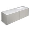 Mueble 4 cajones con lavabo derecha 160cm acabado brillo Block COSMIC
