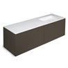 Mueble 4 cajones con lavabo derecha 160cm acabado brillo Block COSMIC