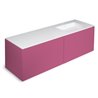 Mueble 4 cajones con lavabo derecha 160cm acabado brillo Block COSMIC