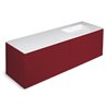 Mueble 4 cajones con lavabo derecha 160cm acabado brillo Block COSMIC