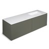 Mueble 4 cajones con lavabo derecha 160cm acabado brillo Block COSMIC