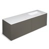 Mueble 4 cajones con lavabo derecha 160cm acabado brillo Block COSMIC