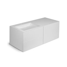 Mueble 4 cajones con lavabo izquierda 160cm acabado mate Block COSMIC