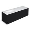 Mueble 4 cajones con lavabo izquierda 160cm acabado mate Block COSMIC