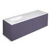 Mueble 4 cajones con lavabo izquierda 160cm acabado brillo Block COSMIC