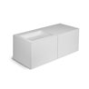Mueble 4 cajones con lavabo izquierda 160cm acabado brillo Block COSMIC