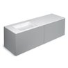 Mueble 4 cajones con lavabo izquierda 160cm acabado brillo Block COSMIC