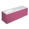 Mueble 4 cajones con lavabo izquierda 160cm acabado brillo Block COSMIC