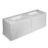 Mueble 4 cajones con lavabo de 2 senos 200cm acabado brillo Block COSMIC