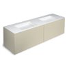 Mueble 4 cajones con lavabo de 2 senos 200cm acabado brillo Block COSMIC