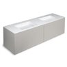 Mueble 4 cajones con lavabo de 2 senos 200cm acabado brillo Block COSMIC