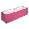 Mueble 4 cajones con lavabo de 2 senos 200cm acabado brillo Block COSMIC