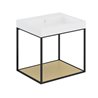 Mueble con estante fijo y lavabo mate 60cm The grid evo COSMIC
