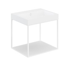Mueble con estante fijo y lavabo mate 60cm The grid evo COSMIC