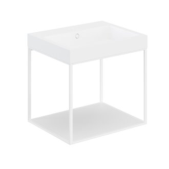 Mueble con estante fijo y lavabo mate 60cm The grid evo COSMIC