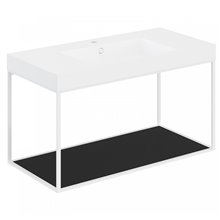 Mueble con estante fijo y lavabo mate 100cm The grid evo COSMIC