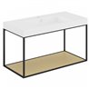 Mueble con estante fijo y lavabo mate 100cm The grid evo COSMIC