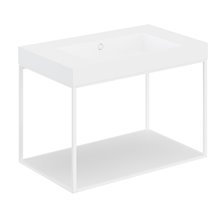 Mueble con estante fijo y lavabo mate 80cm The grid evo COSMIC