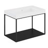 Mueble con estante fijo y lavabo mate 80cm The grid evo COSMIC