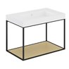 Mueble con estante fijo y lavabo mate 80cm The grid evo COSMIC