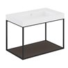 Mueble con estante fijo y lavabo mate 80cm The grid evo COSMIC