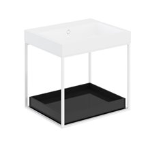 Mueble con estante deslizante y lavabo mate 60cm The grid evo COSMIC
