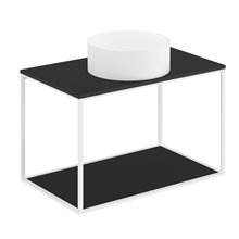Conjunto de mueble con lavabo redondo y encimera negra 80 cm The Grid Evo Cosmic