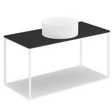 Conjunto de mueble con lavabo redondo y encimera negra 100 cm The Grid Evo Cosmic