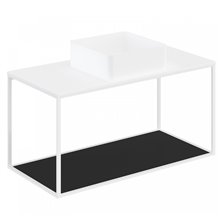 Conjunto de mueble con lavabo y encimera blanca 100 cm The Grid Evo Cosmic